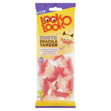 Look o Look Zoete Dracula Tanden Aardbei Smaak: 17 pieces (125 gram)