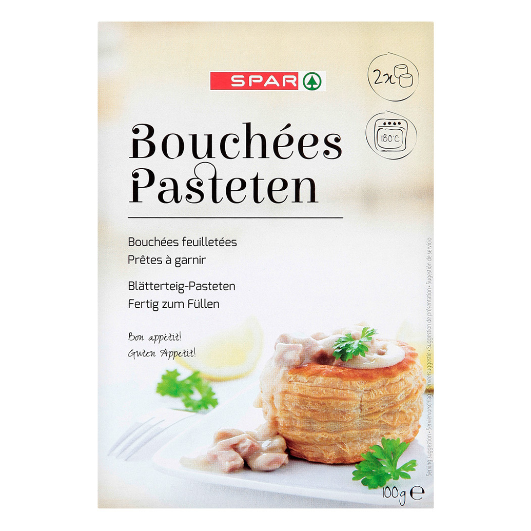 Pasteitjes Spar 4 stuks 100 gram