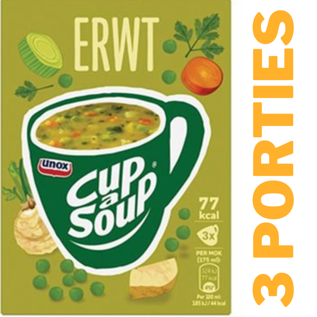 Unox Cup a soup erwt (3 x 23 gram)/Instant soup Green Peas