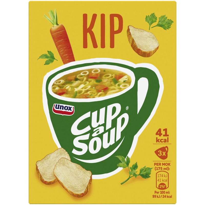 Unox Cup-a-soup Kip (3 x 12 grams) | Dutchshop HK