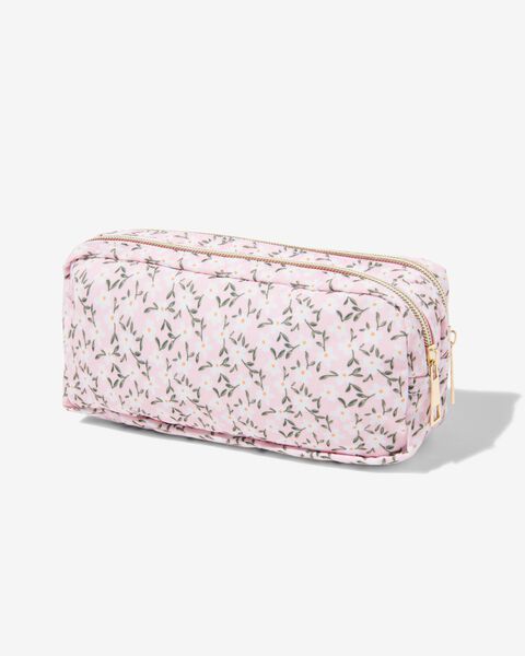 Hema Etui Non-Transparent Flowers with double zip