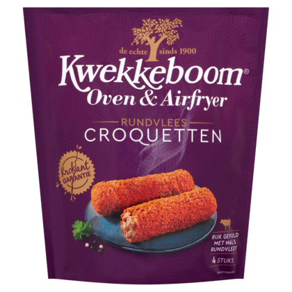 Kwekkeboom Oven & Airfryer Rundvlees Croquetten: 4 Croquetten (Kroketten) (280 gram)