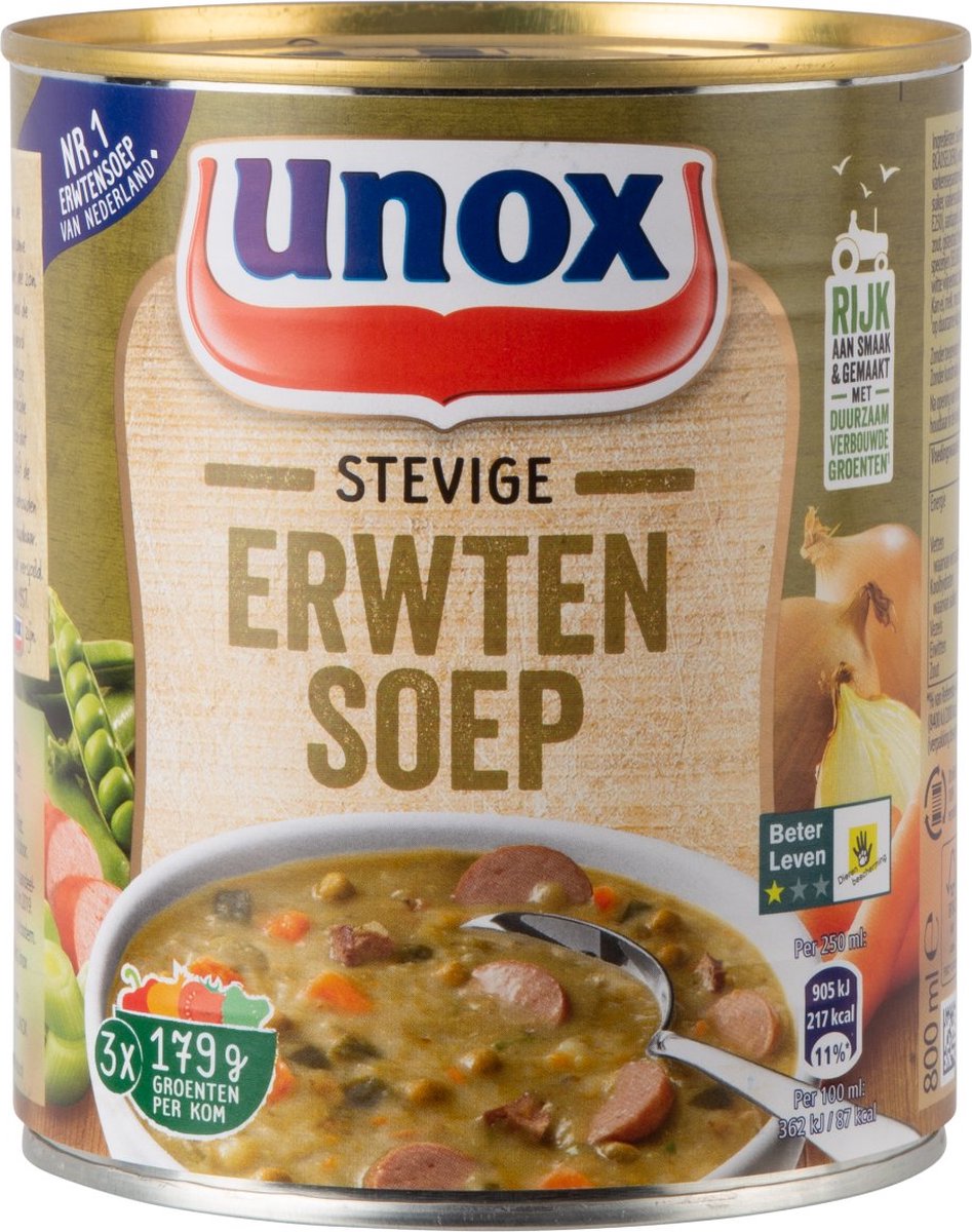 Unox Stevige Erwtensoep (800 ml)/Dutch pea soup