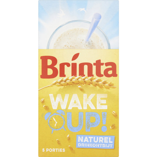 Brinta Wake Up Naturel Drinkontbijt (whole grain cereal naturel drink porridge) (5 bags of 22 gram)