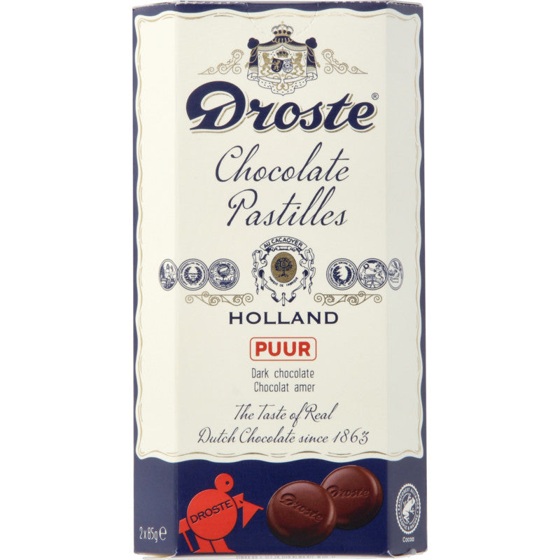 Droste Chocolate Pastilles Holland Puur/Dark (170 gram)