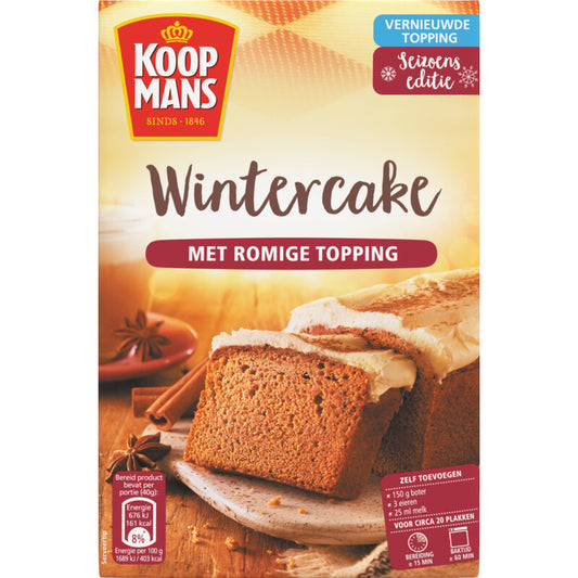 Koopmans Wintercake met romige topping (490 gram)
