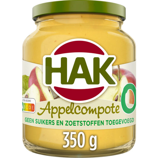 Appelcompote Hak 0% No Added Sugars & Sweeteners 355 gram