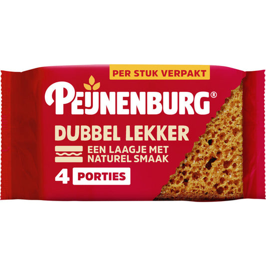 Peijnenburg Dubbel lekker naturel 4 stuks (4 x 49 gram)