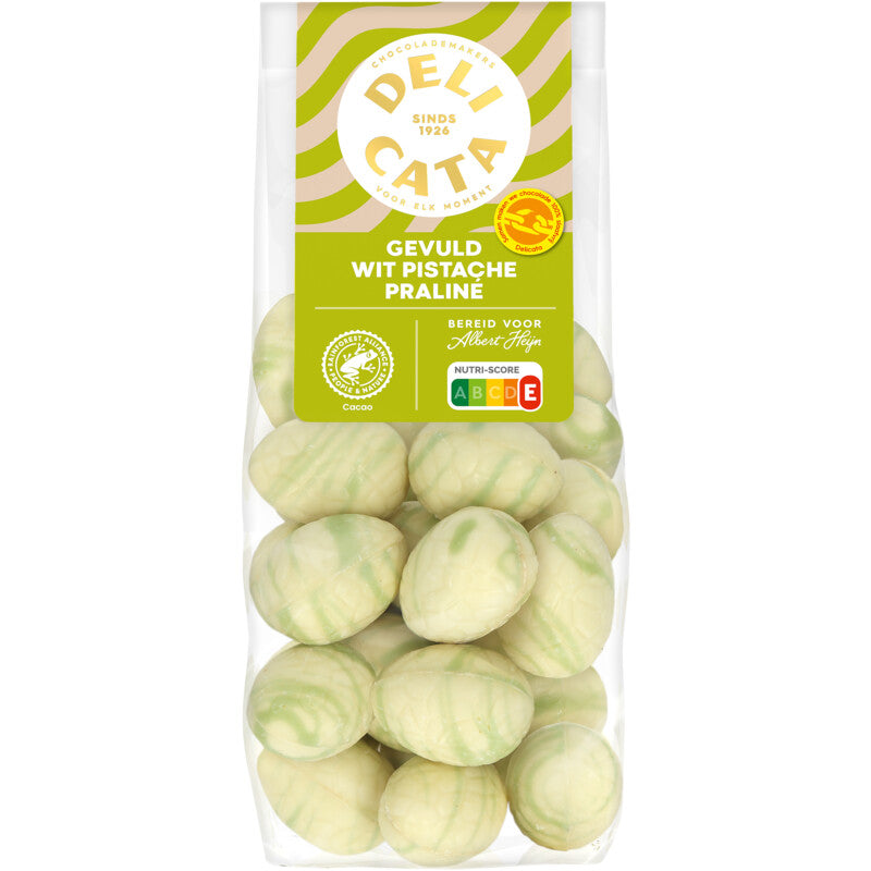 White Chocolate Eggs Filled with Pistachio Praline (150 gram) 白朱古力復活蛋 開心果果仁糖味