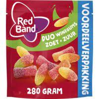 Red Band Zoet Zuur Duo / Sweet and Sour Winegums (280 gram Voordeelverpakking)
