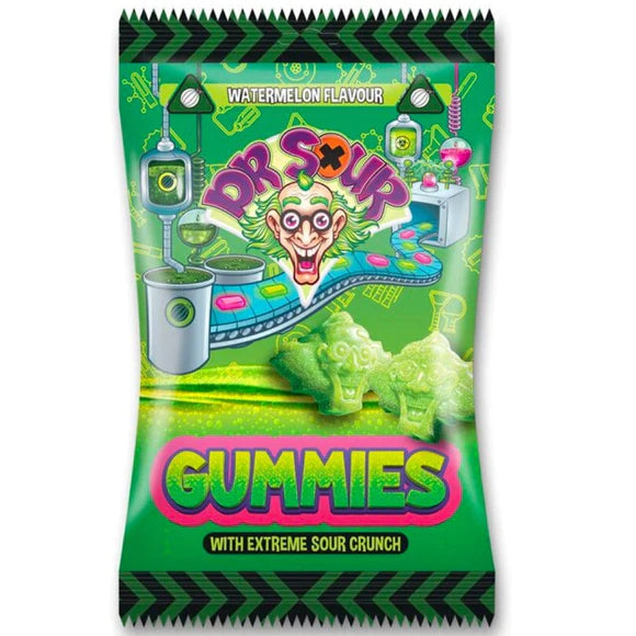 Dr Sour Gummies met extreem zure crunch (watermeloensmaak / glutenvrij) (200 gram)