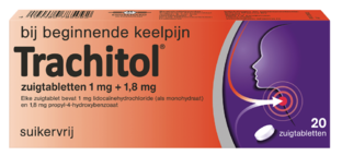 Trachitol bij beginnende keelpijn (20 tabletten )