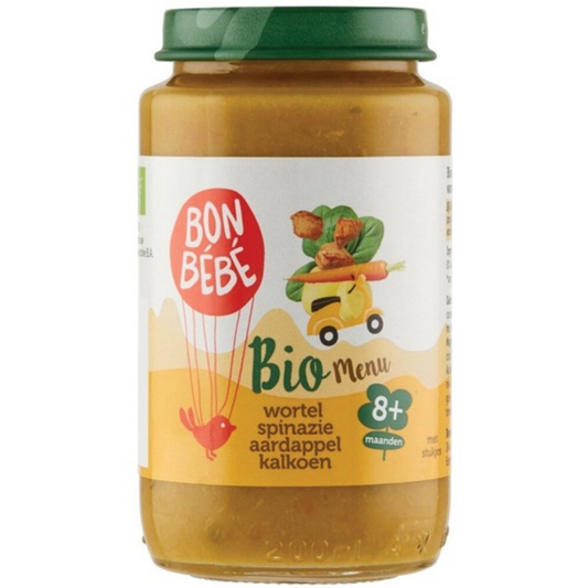 Bonbebe Wortel spinazie aardappel 8m+ (200 gram)