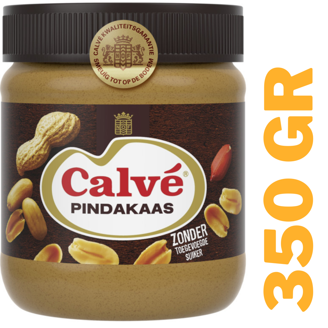 Calvce Calve Pindakaas / Regular peanut butter (350 gram) – The Dutch Shop