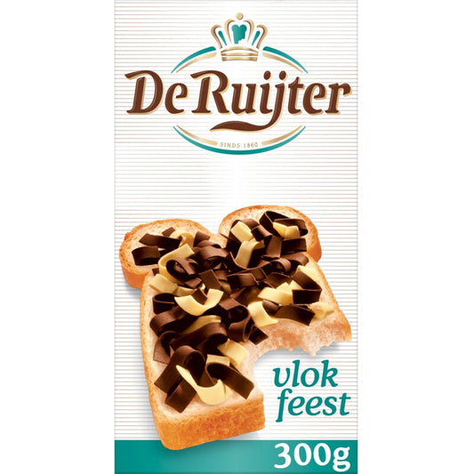 De Ruijter Vlokfeest/chocolate and vanilla flakes (300 gram)