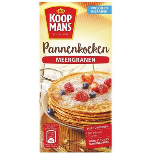 Koopmans Pannenkoekenmix meergranen ( 400 gram )/Mix for multi grain Dutch pancakes