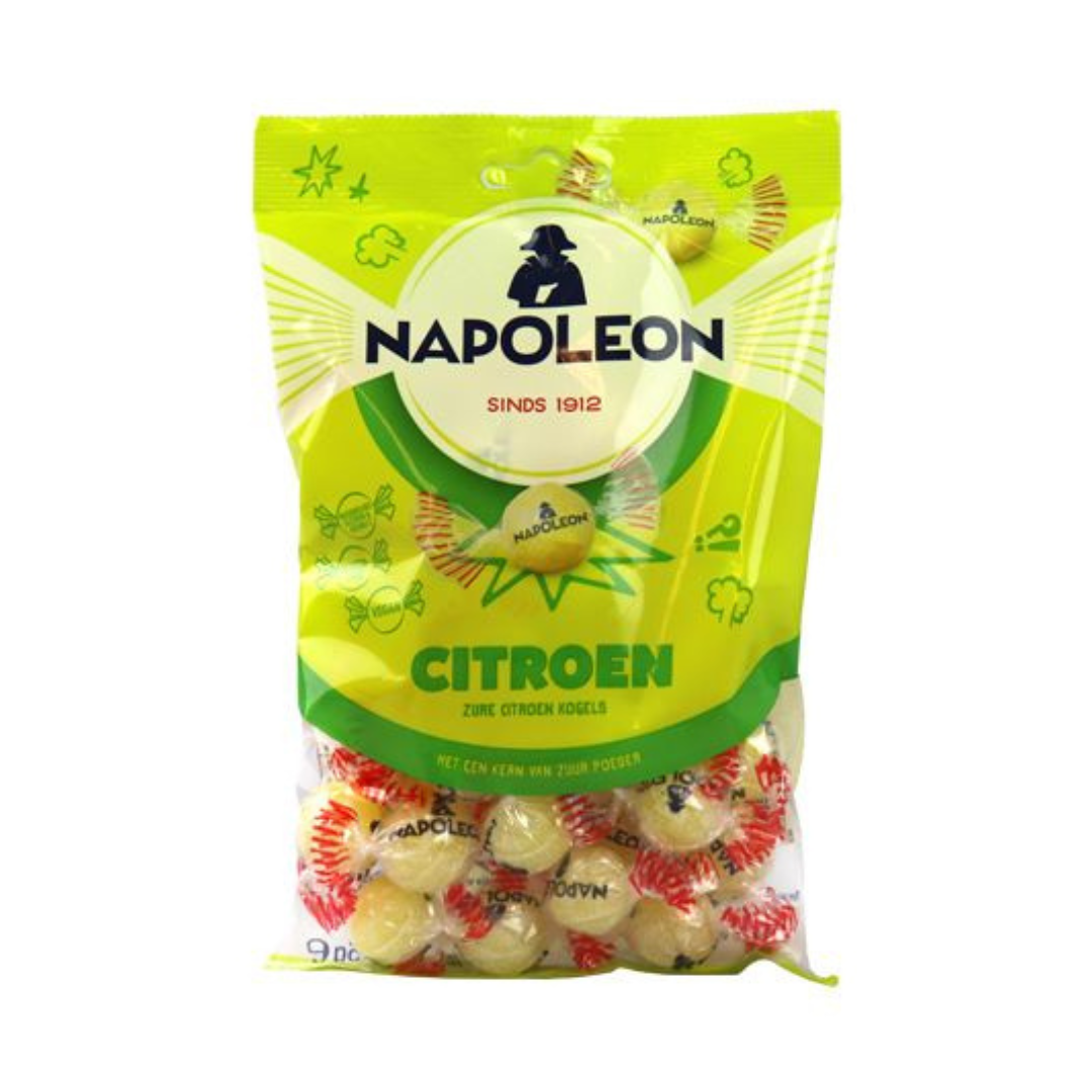 Napoleon Citroen zakje (225 gram)/Sour candy lemon flavour