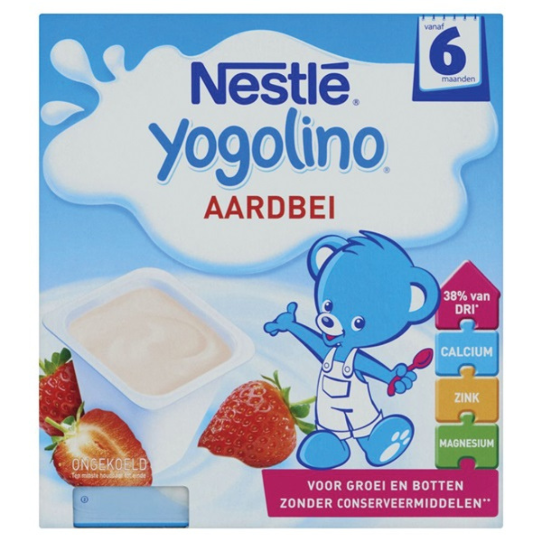 Nestle Yogolino Dreumesvla aardbei (4x100g)