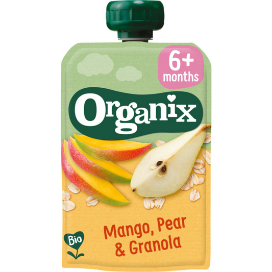 Organix Knijpfruit mango/peer/granola (100g) / 6+