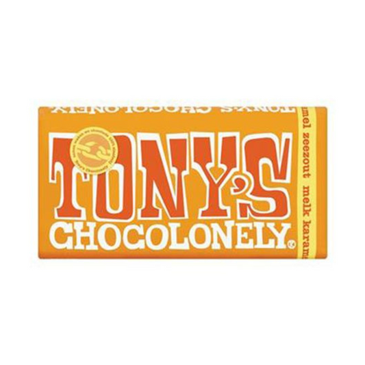 Tony's Chocolonely Caramel Zeezout/Caramel sea salt chocolate (180 gram)
