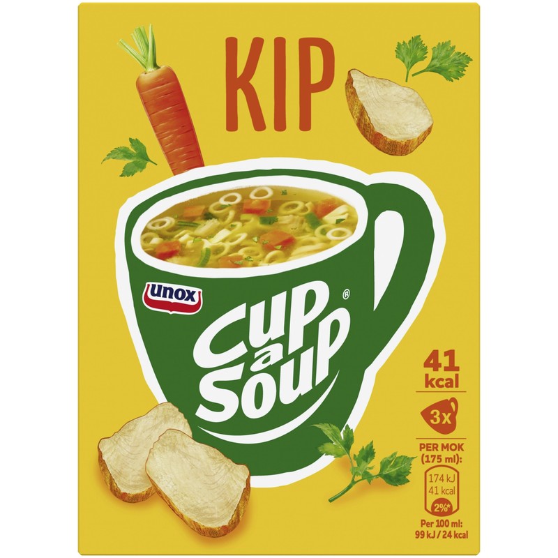 Unox Cup-a-soup Kip (3 x 12 grams) | Dutchshop HK 
