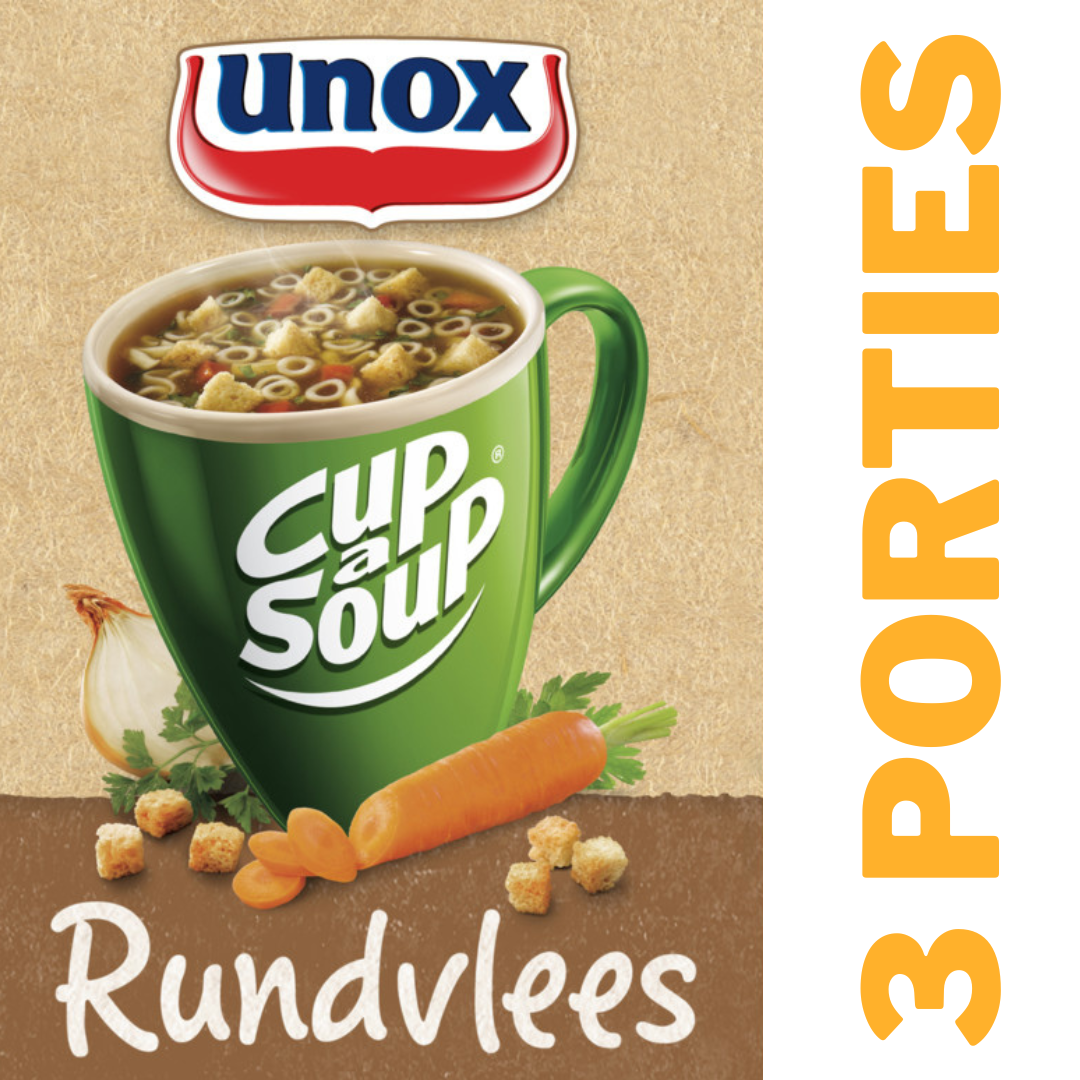 Unox Cup-a-soup Rundvlees (3 x 15 gram) | Dutchshop HK