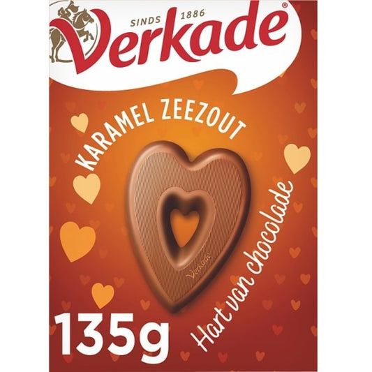 Verkade Hart Melkchocolade Karamel Zeezout | Dutchshop HK