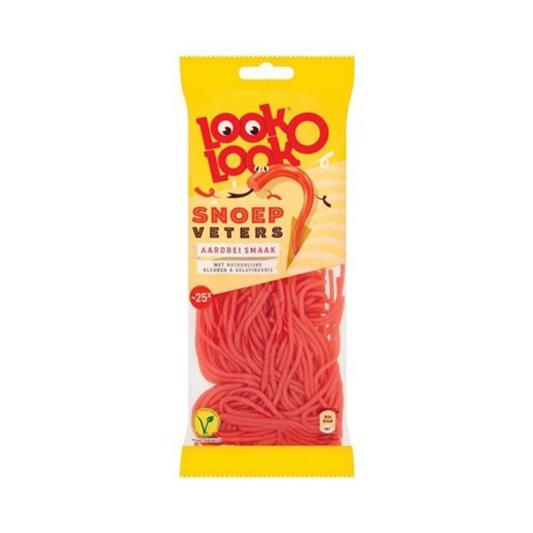 Look o Look Veters aardbei/ Strawberry wine gum strings