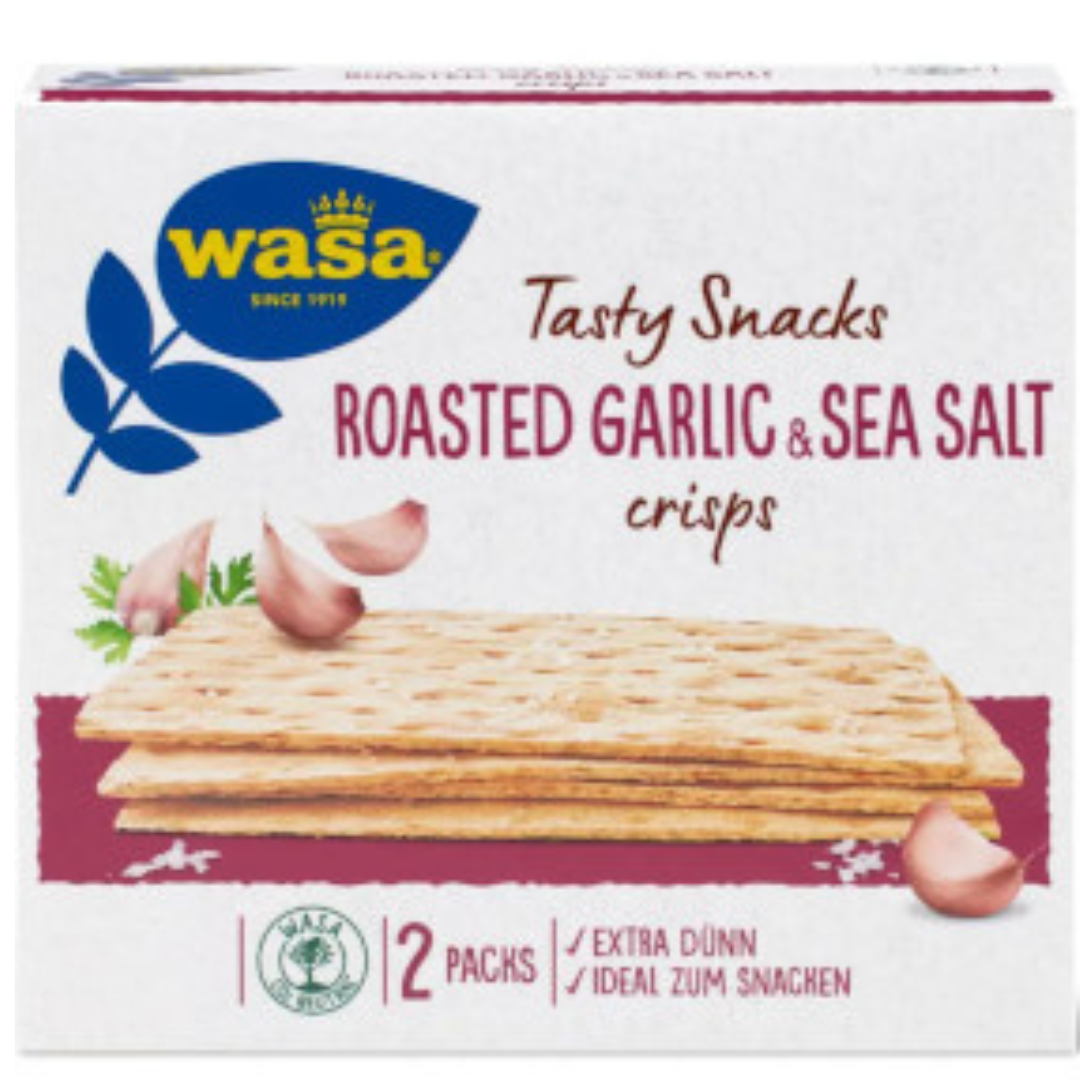 Wasa Delicate Crisp Garlic & Sea Salt ( 190 gram )