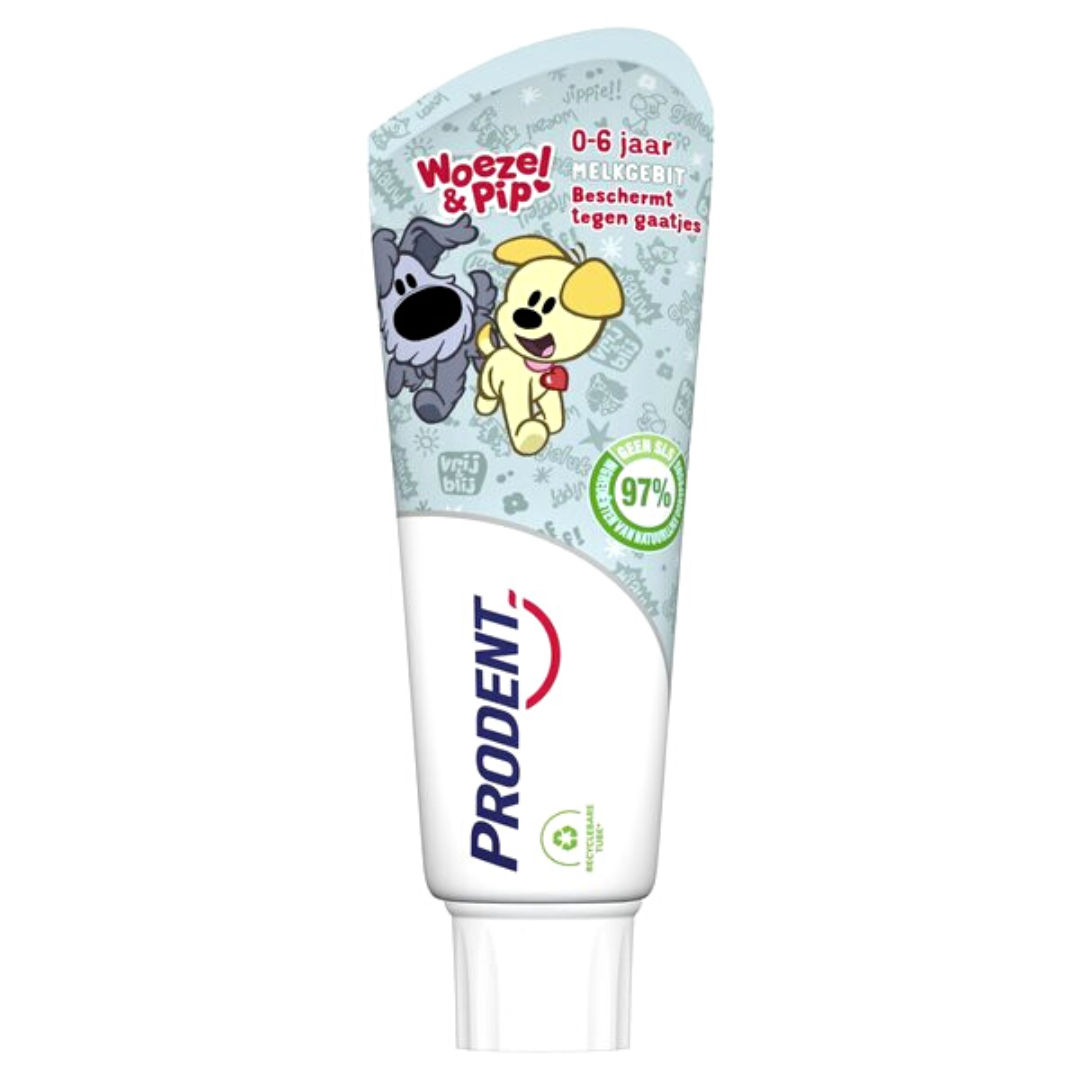 Prodent Woezel & Pip Kids 0-6 jaar Tandpasta / Fruity taste children's toothpaste (green tube)
